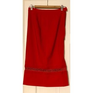 Bright Red Bettie Page Vintage Style Skirt